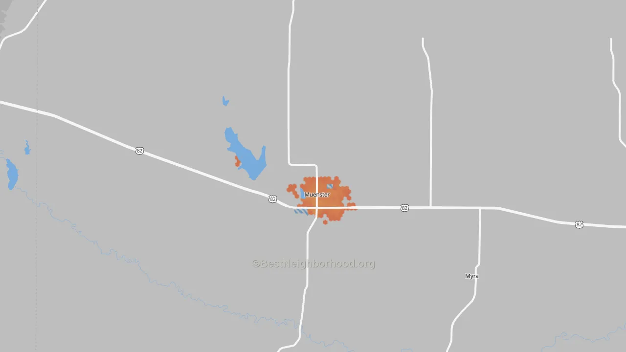 Bike Grade map of 76252, TX
