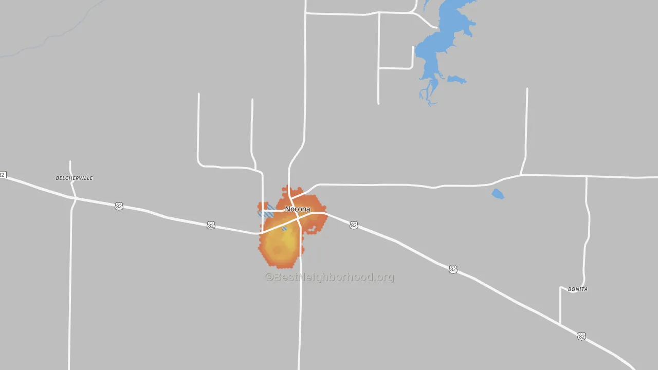 Bike Grade map of 76255, TX