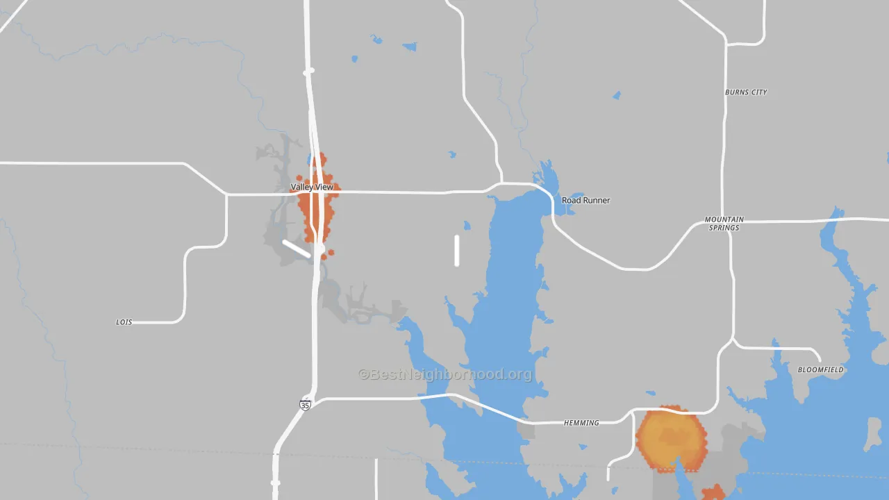 Bike Grade map of 76272, TX