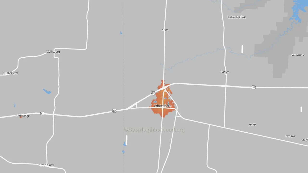 Bike Grade map of 76273, TX