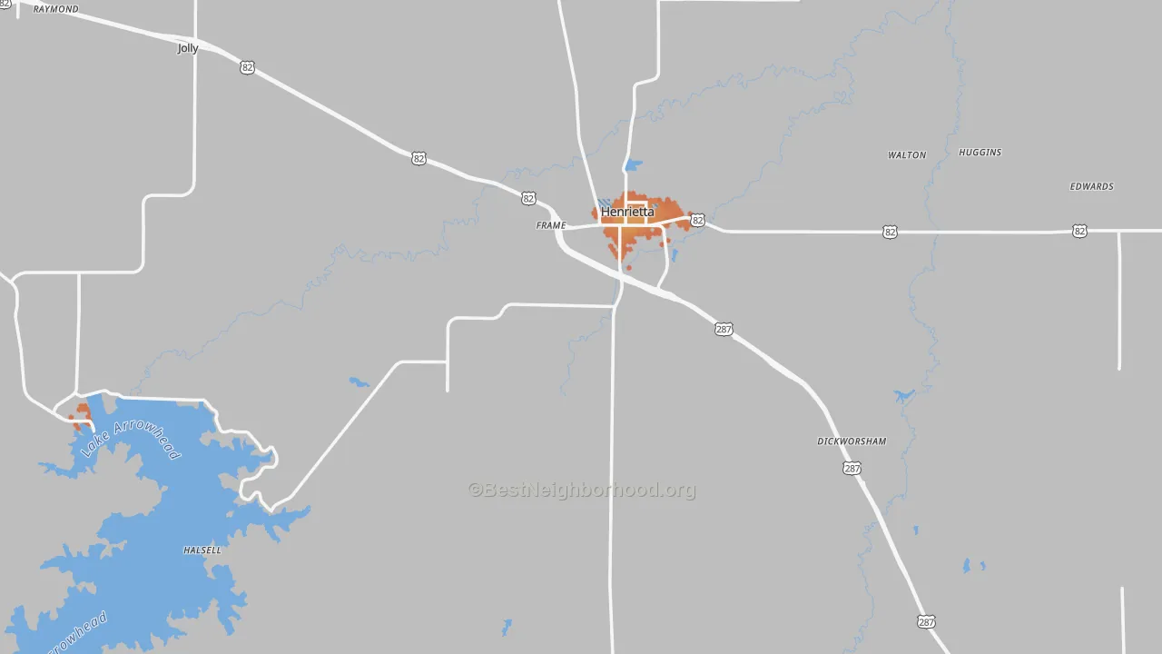 Bike Grade map of 76365, TX
