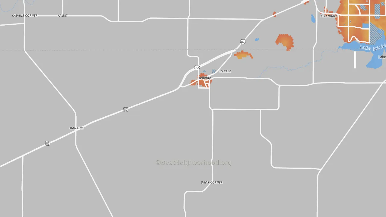 Bike Grade map of 76366, TX