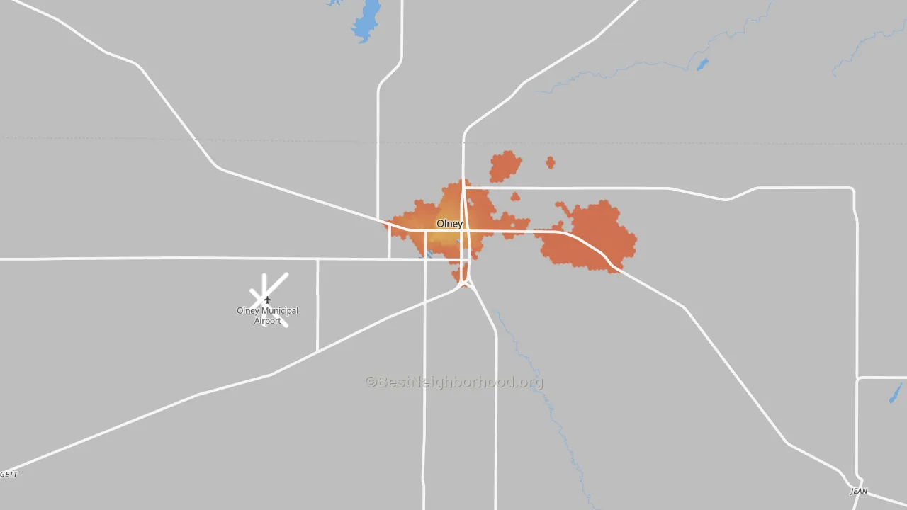 Bike Grade map of 76374, TX