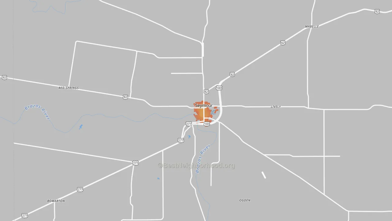 Bike Grade map of 76380, TX