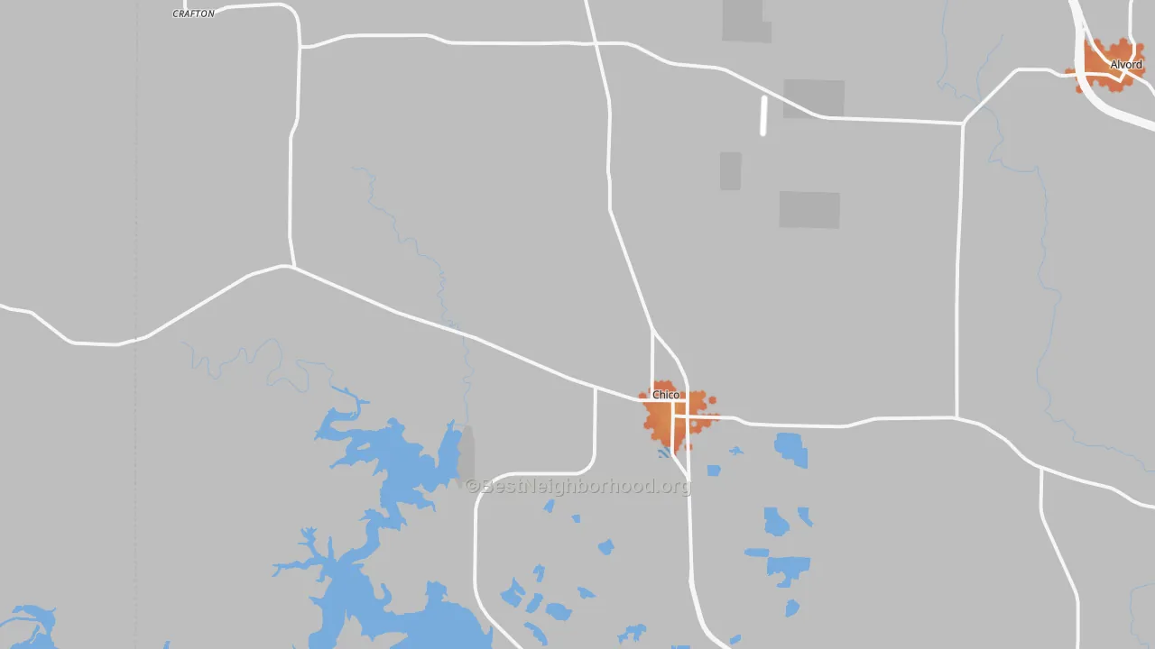 Bike Grade map of 76431, TX