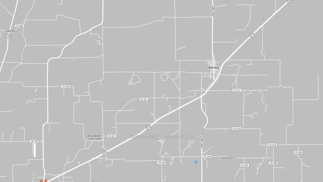 Bike Grade map of 76432, TX