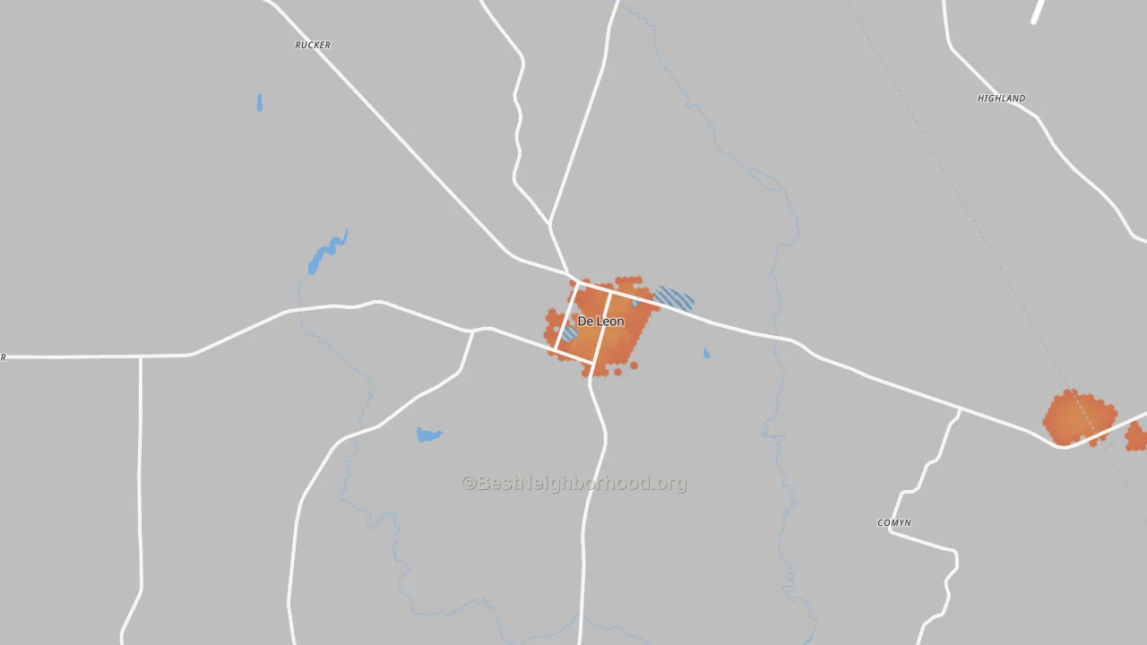 Bike Grade map of 76444, TX