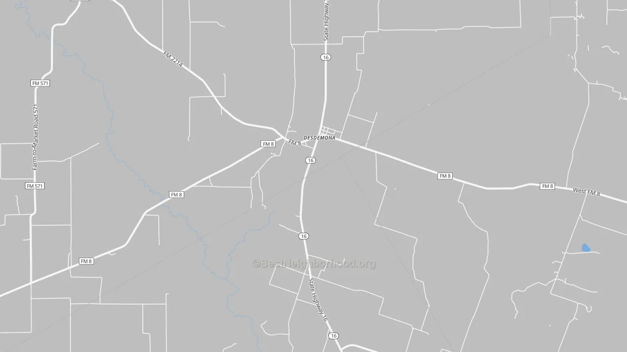 Bike Grade map of 76445, TX