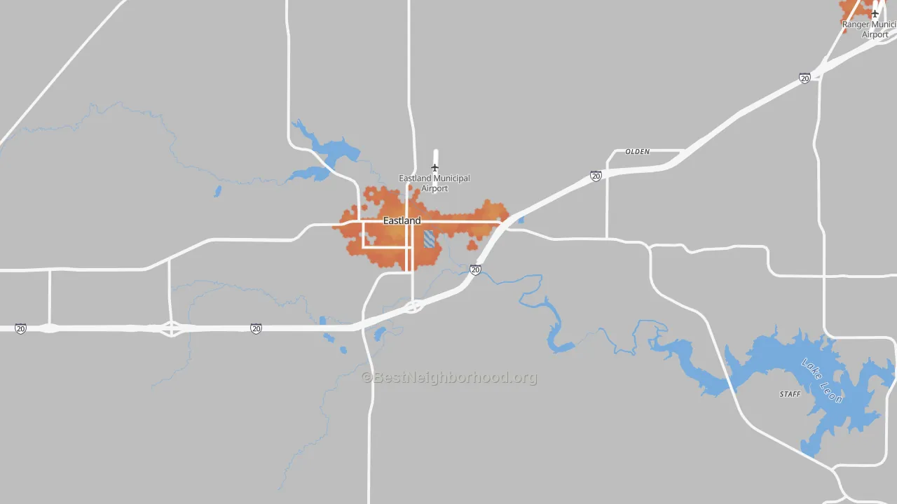 Bike Grade map of 76448, TX