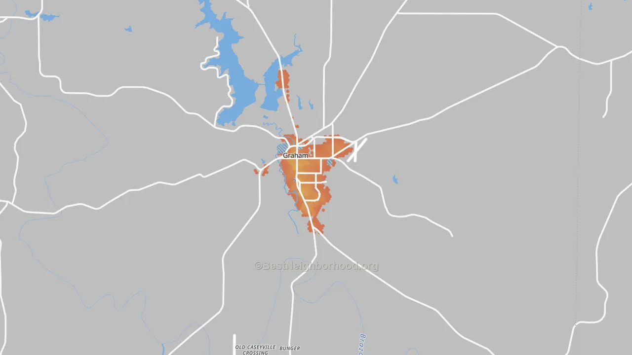 Bike Grade map of 76450, TX