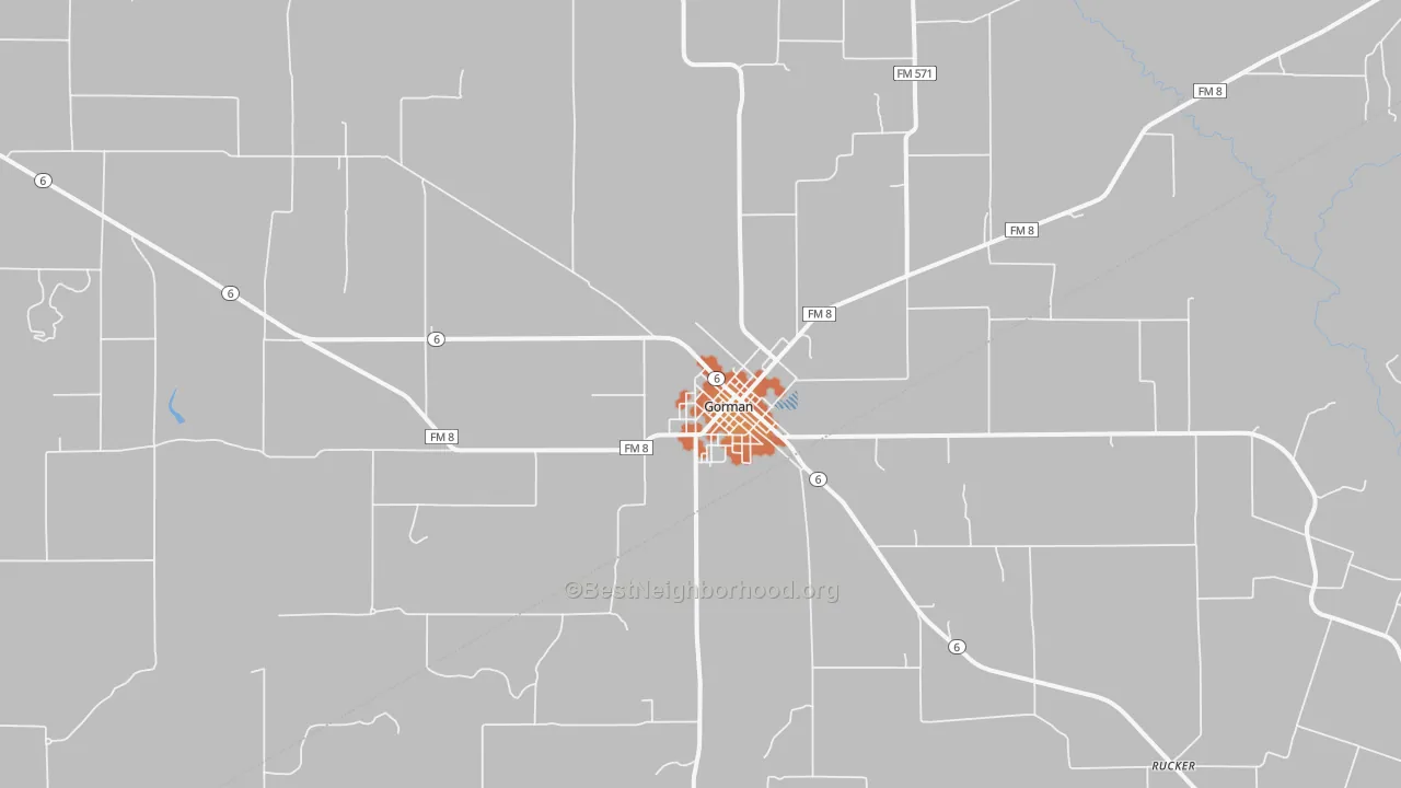 Bike Grade map of 76454, TX