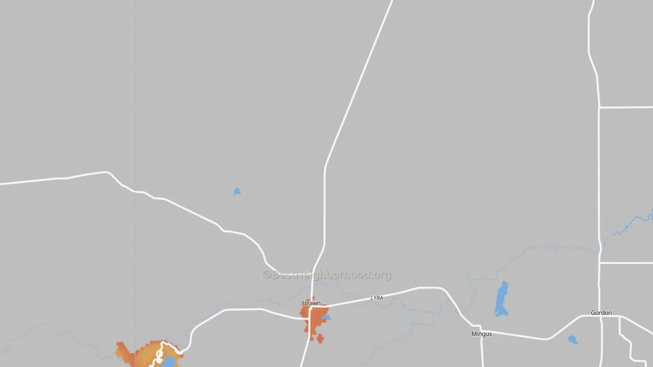 Bike Grade map of 76475, TX