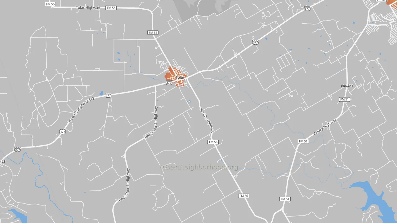 Bike Grade map of 76476, TX
