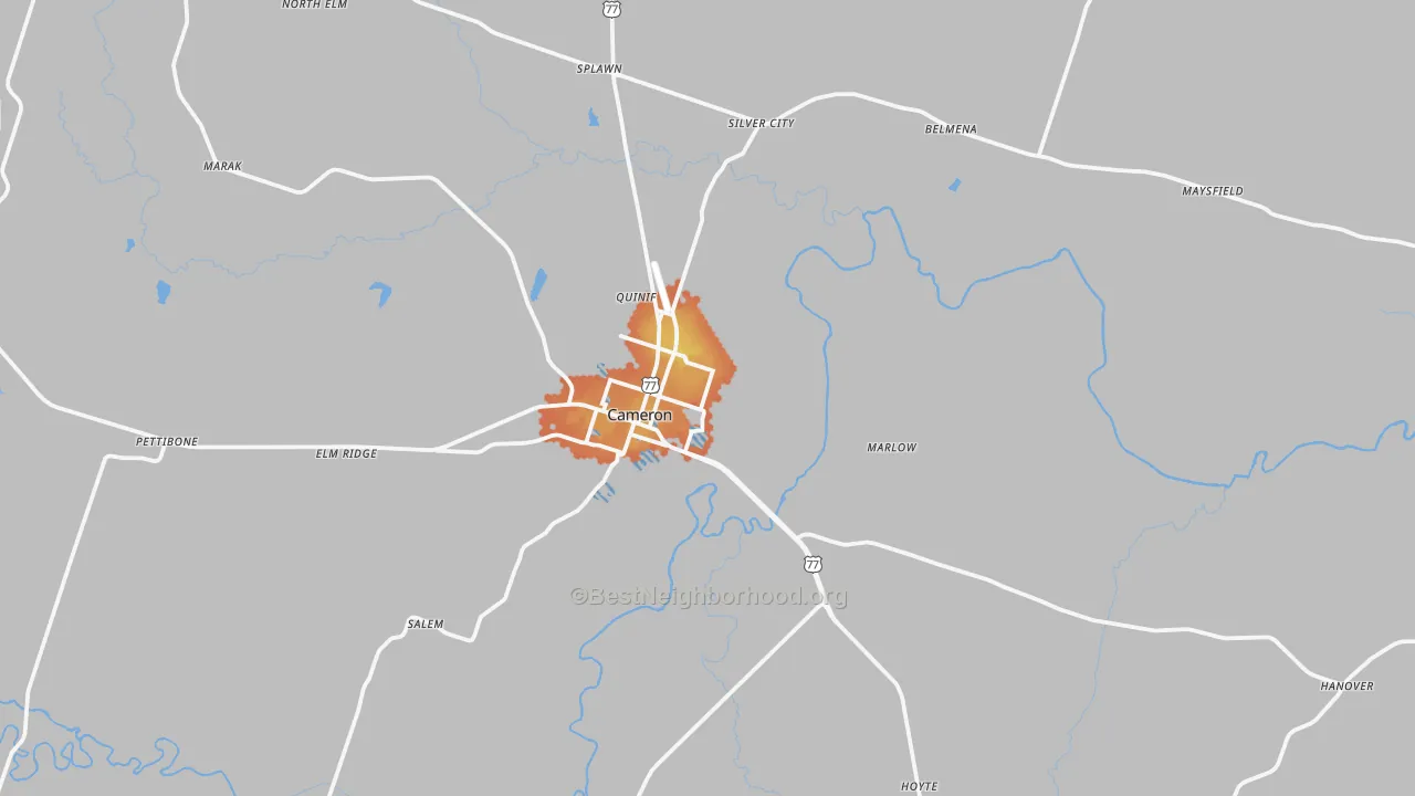 Bike Grade map of 76520, TX