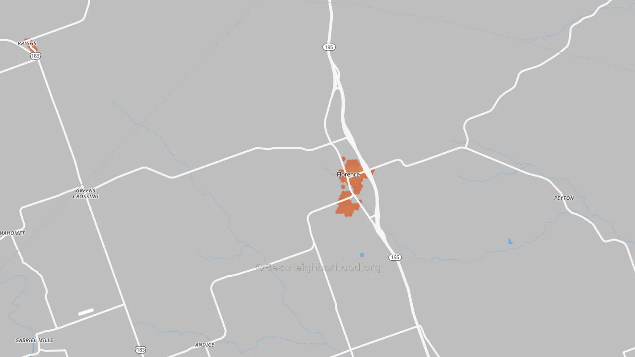 Bike Grade map of 76527, TX