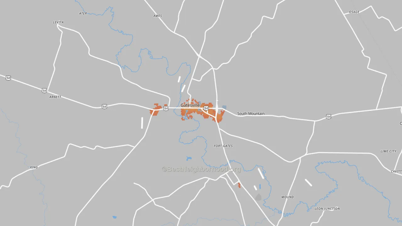 Bike Grade map of 76528, TX