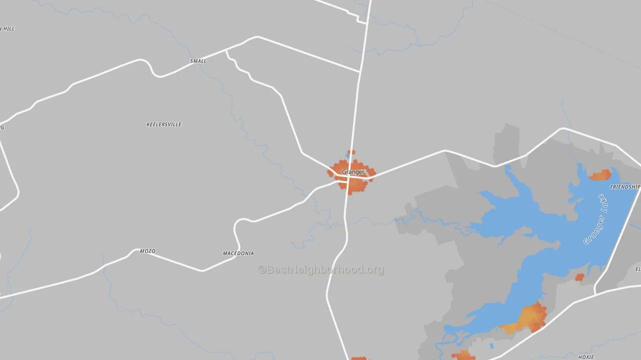 Bike Grade map of 76530, TX