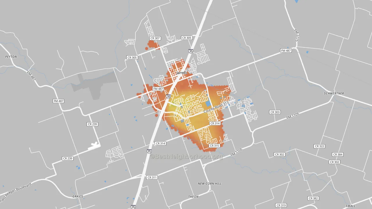 Bike Grade map of 76537, TX