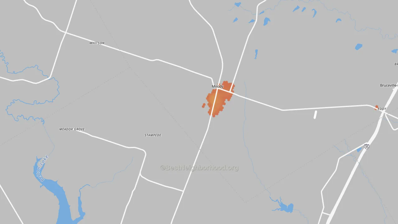 Bike Grade map of 76557, TX