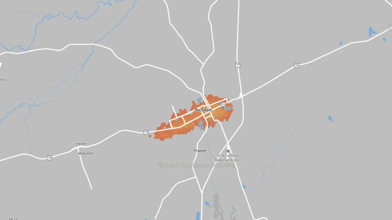 Bike Grade map of 76567, TX