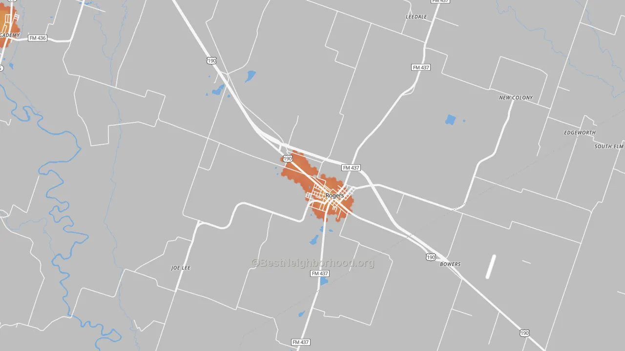 Bike Grade map of 76569, TX
