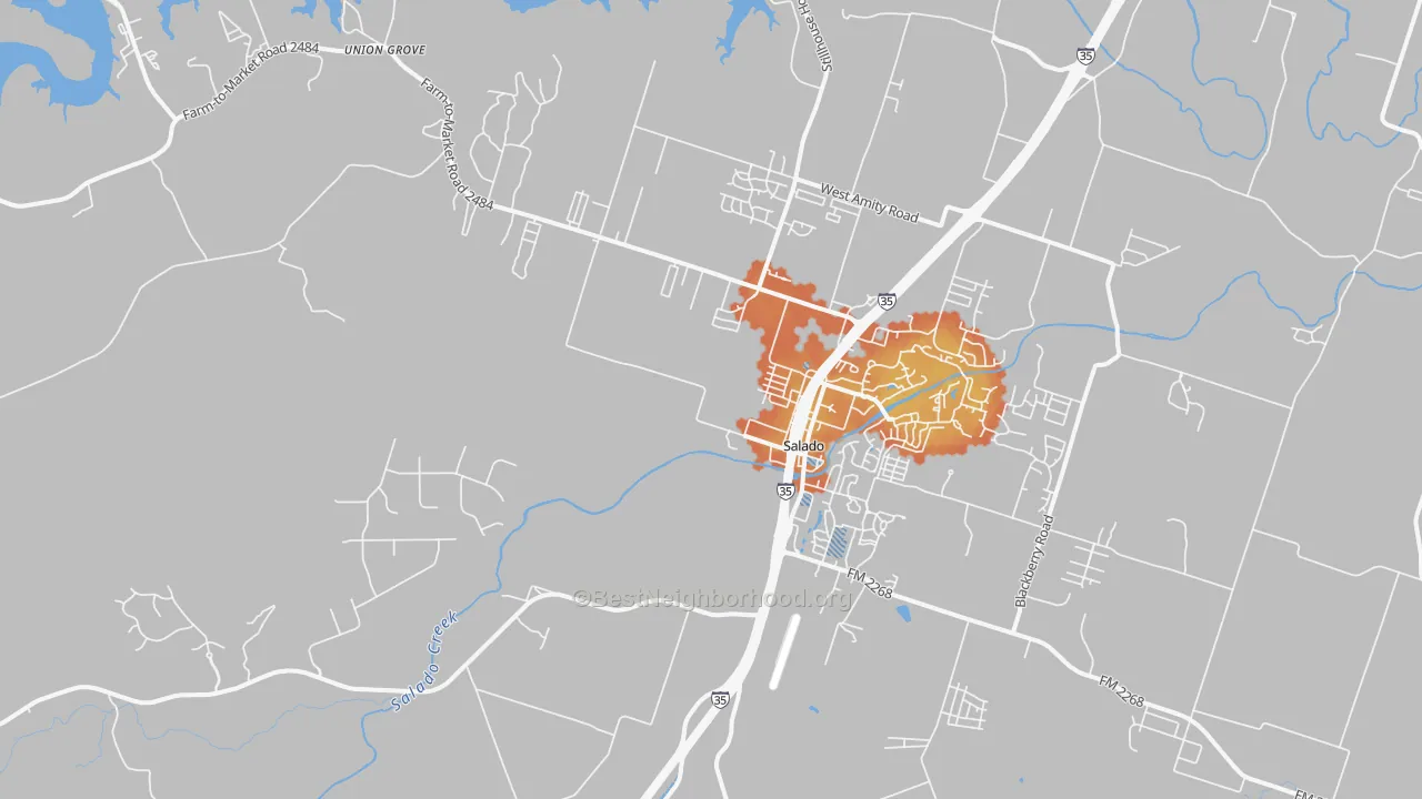 Bike Grade map of 76571, TX