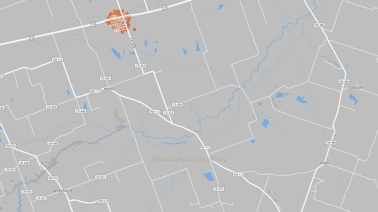 Bike Grade map of 76578, TX
