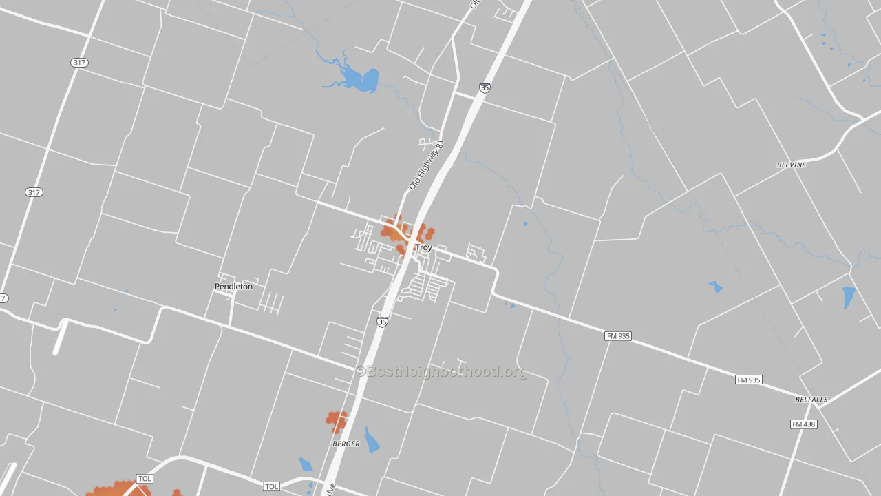 Bike Grade map of 76579, TX