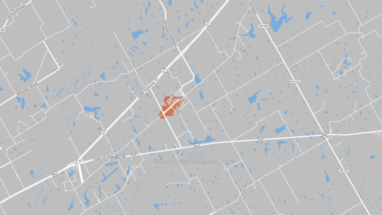 Bike Grade map of 76624, TX