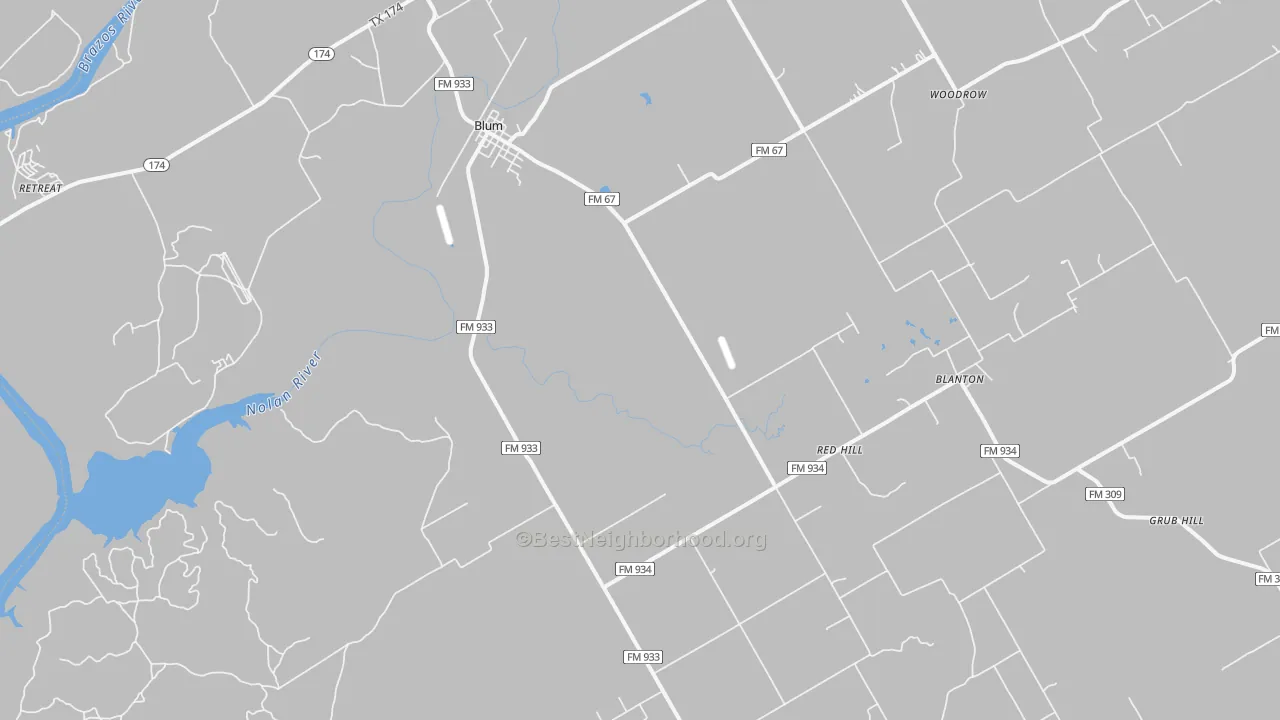 Bike Grade map of 76627, TX
