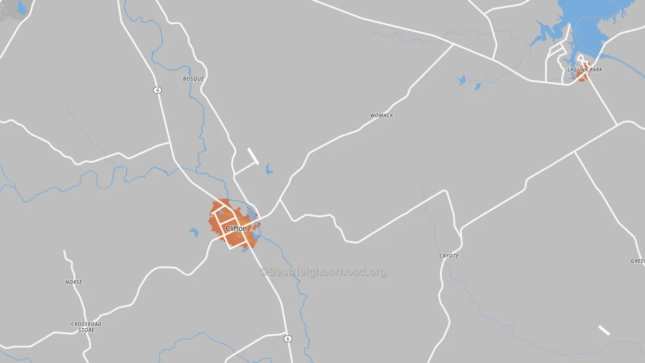 Bike Grade map of 76634, TX