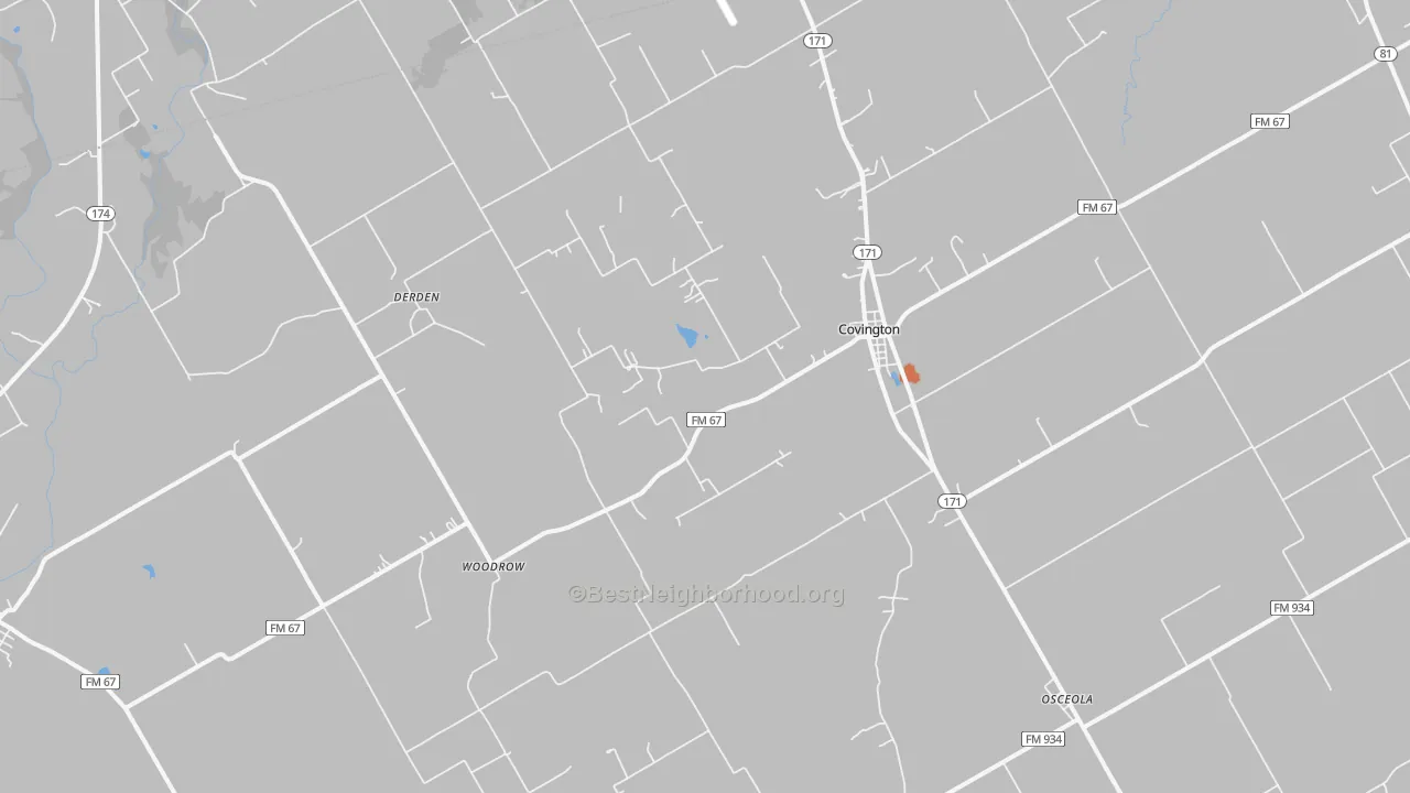 Bike Grade map of 76636, TX