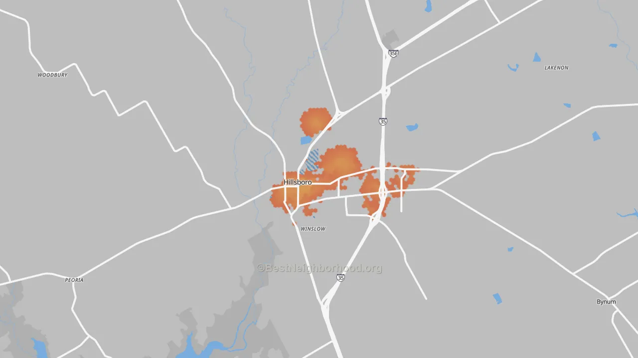 Bike Grade map of 76645, TX