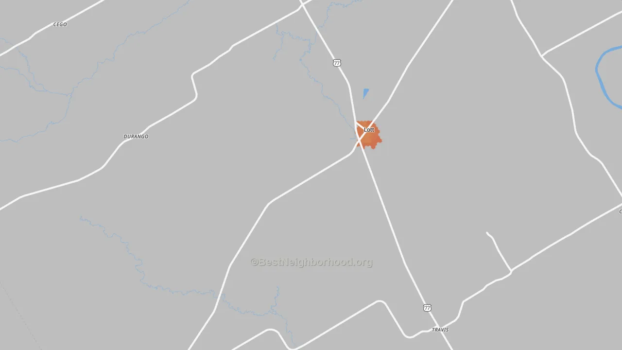 Bike Grade map of 76656, TX
