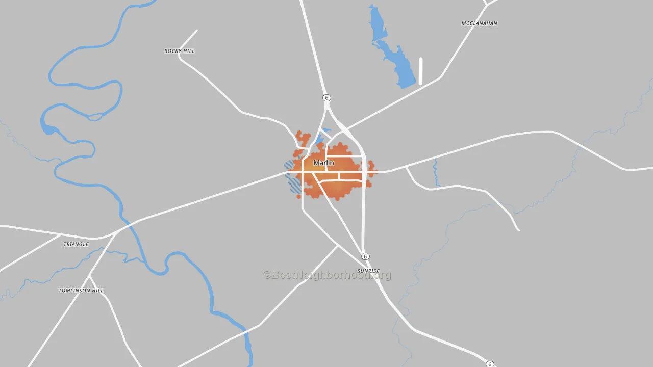 Bike Grade map of 76661, TX