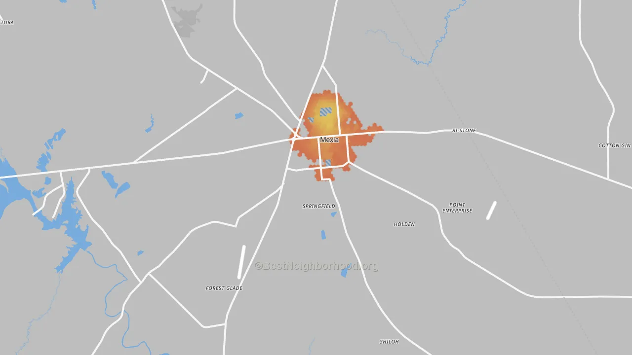 Bike Grade map of 76667, TX