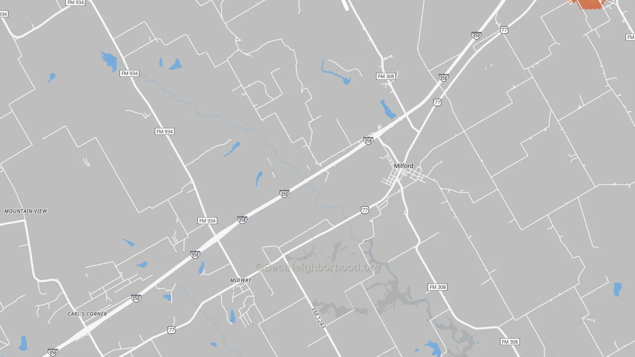 Bike Grade map of 76670, TX