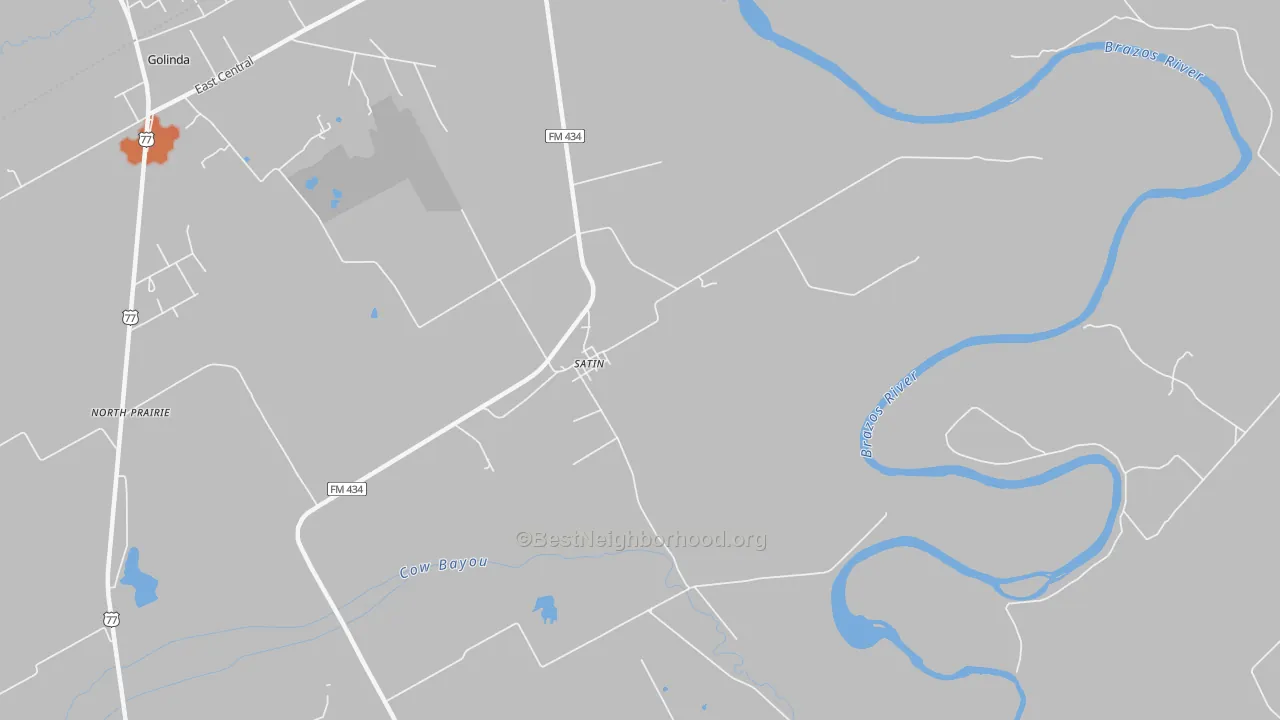 Bike Grade map of 76685, TX