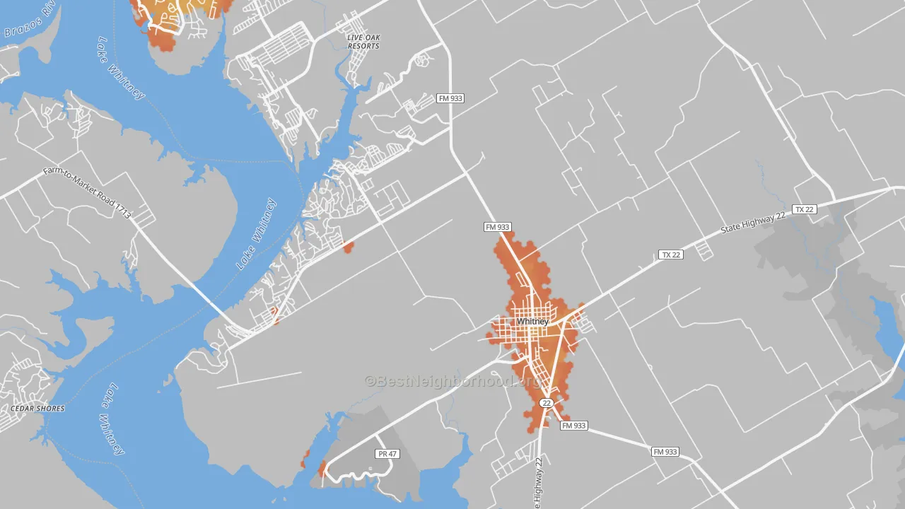 Bike Grade map of 76692, TX