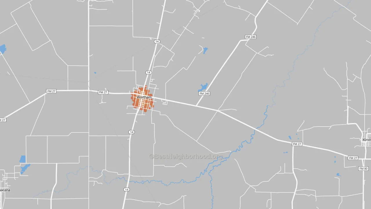 Bike Grade map of 76693, TX