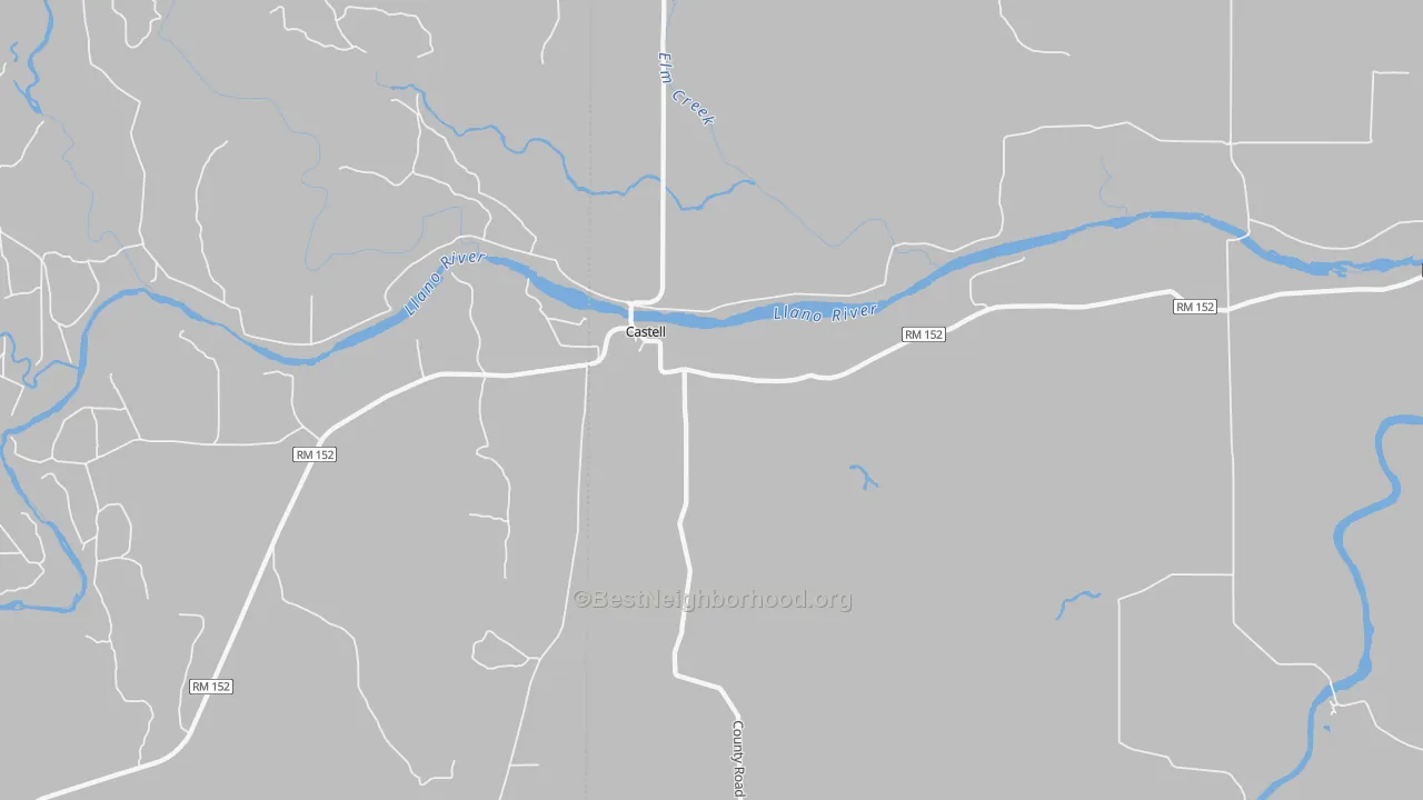Bike Grade map of 76831, TX