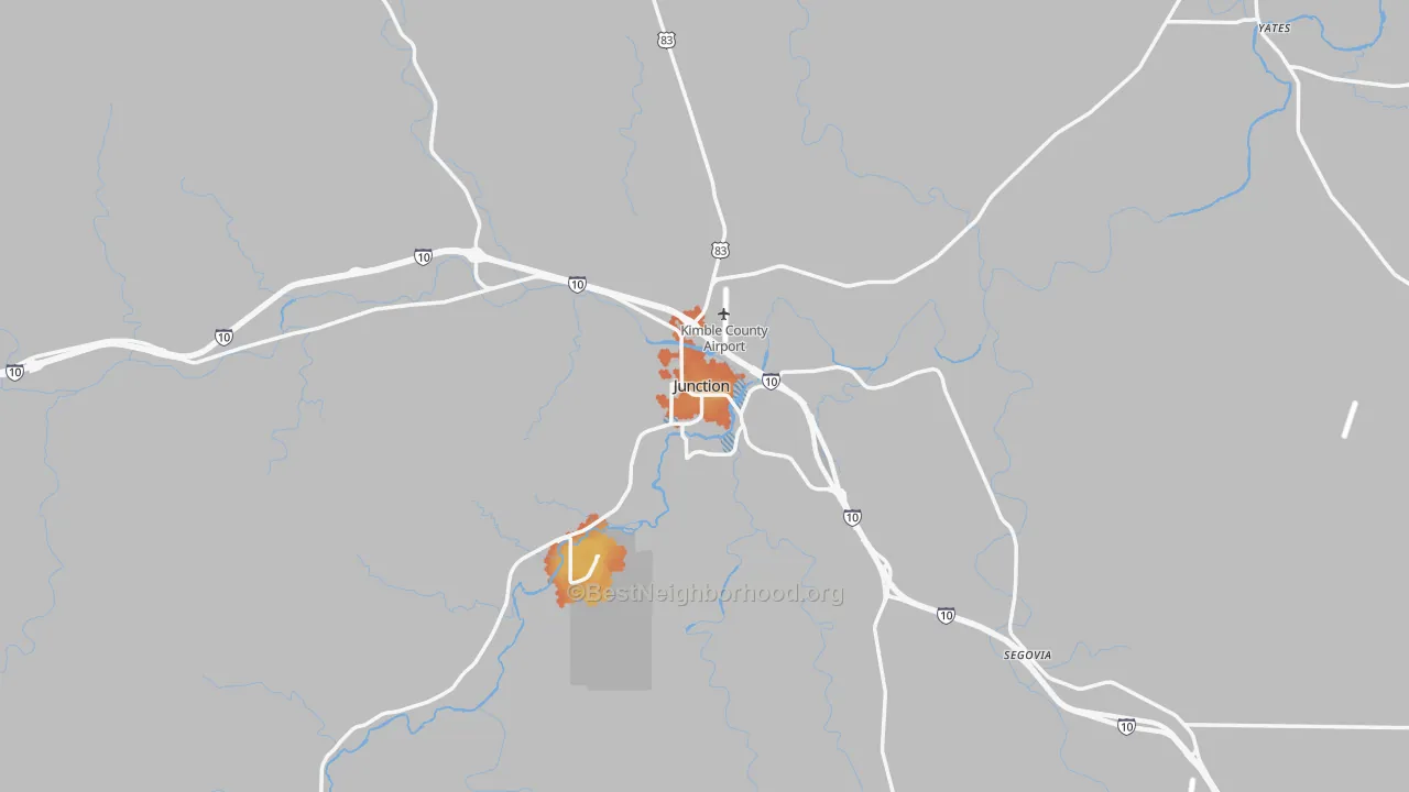 Bike Grade map of 76849, TX