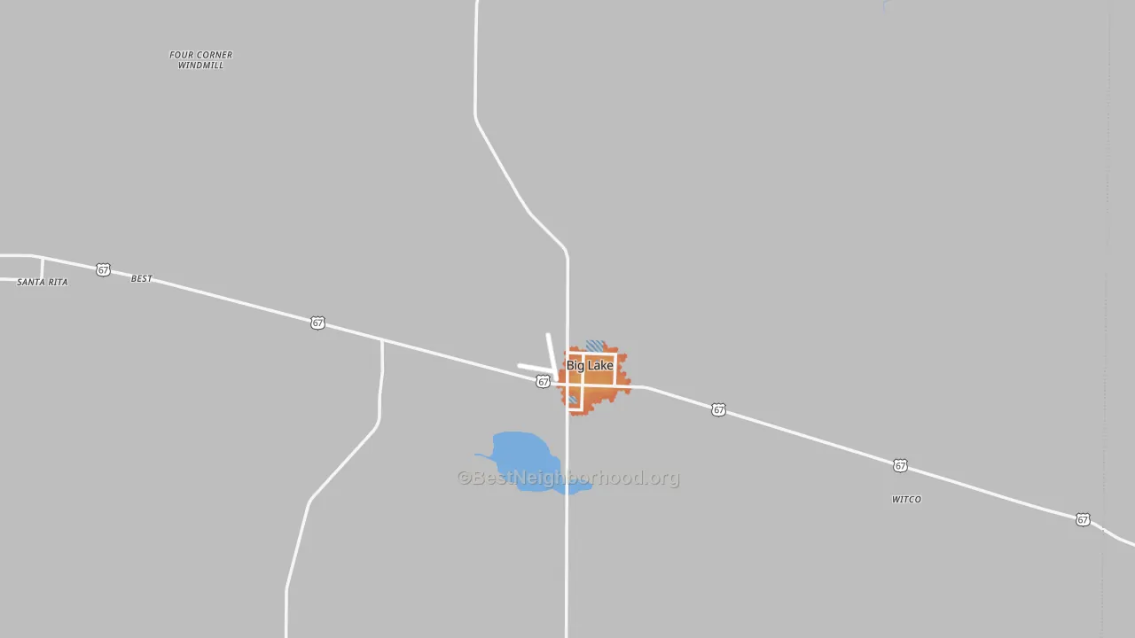 Bike Grade map of 76932, TX