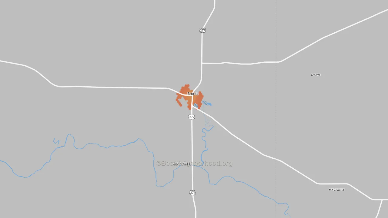 Bike Grade map of 76933, TX