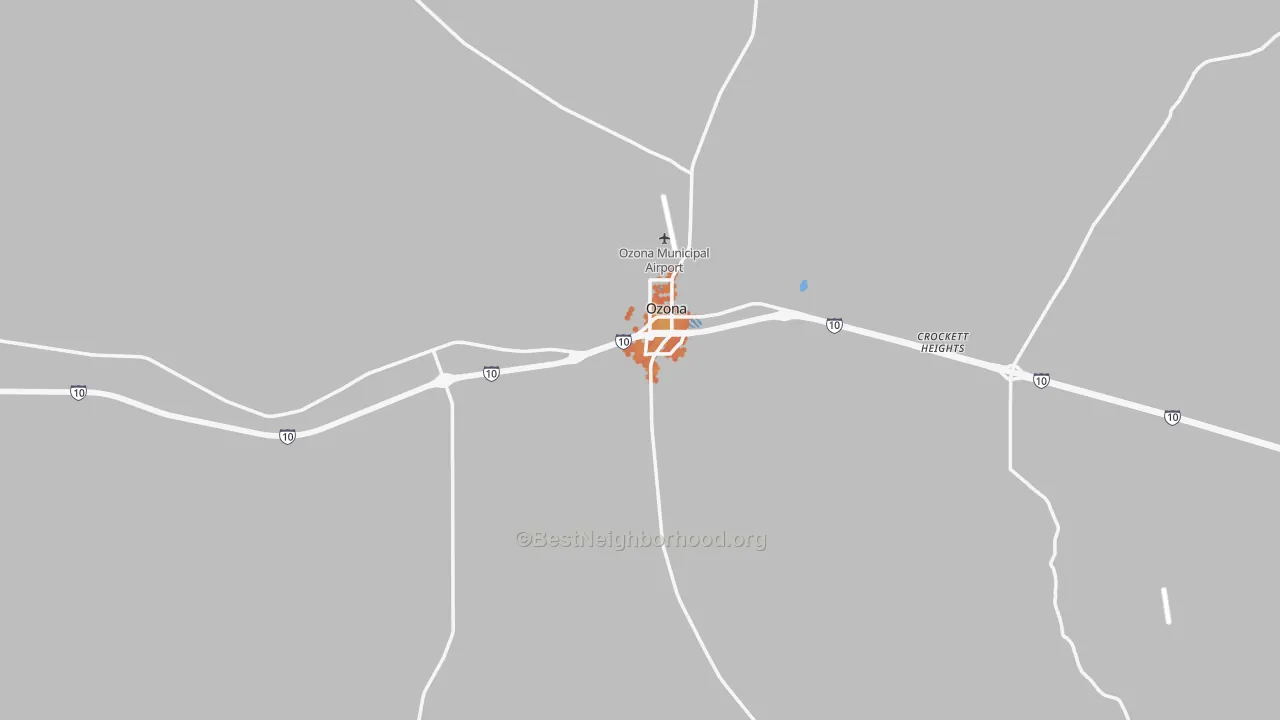 Bike Grade map of 76943, TX
