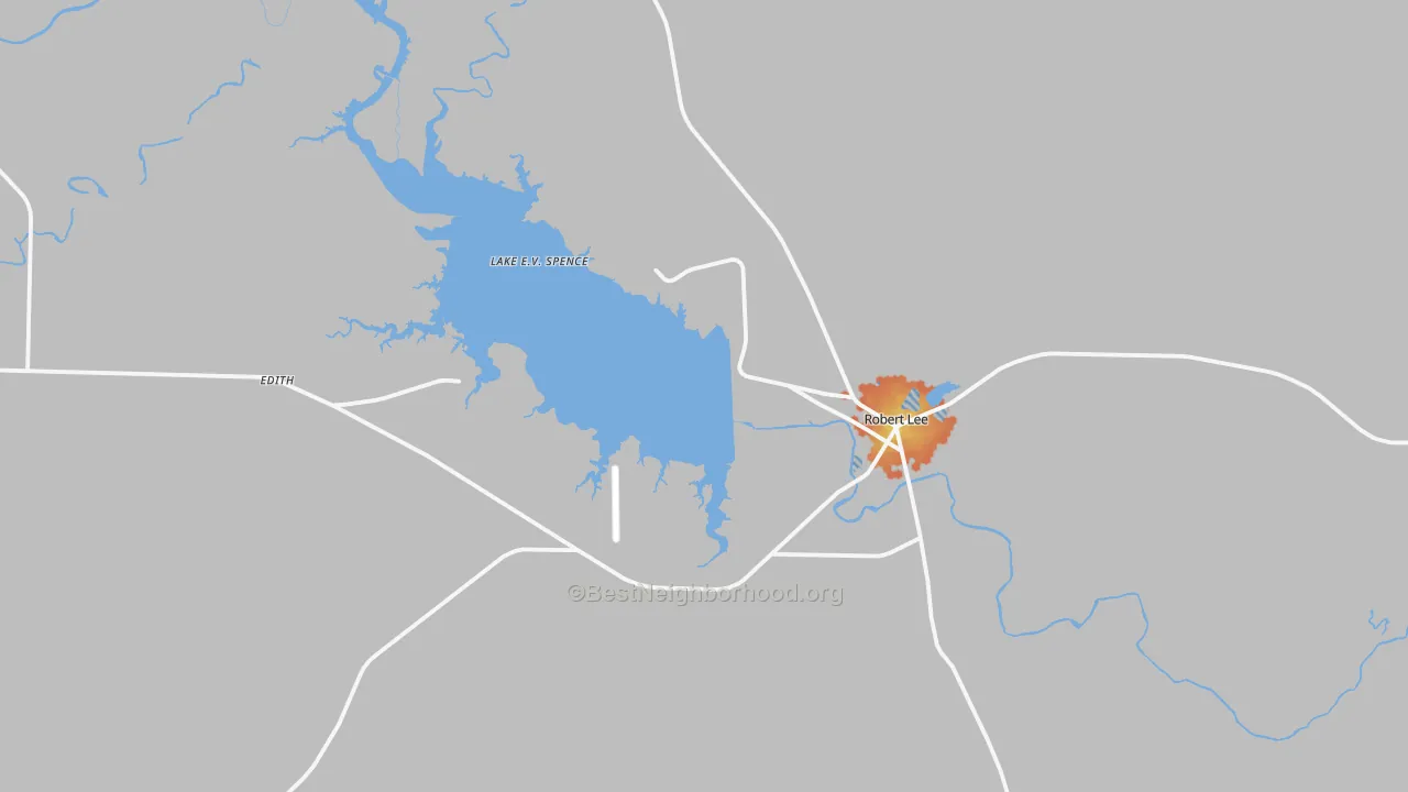 Bike Grade map of 76945, TX