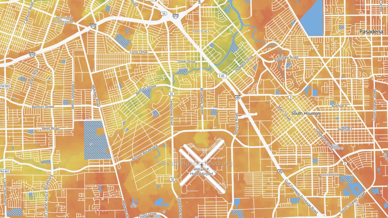 Bike Grade map of 77061, TX