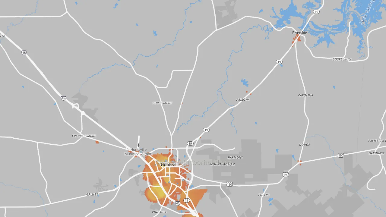 Bike Grade map of 77320, TX