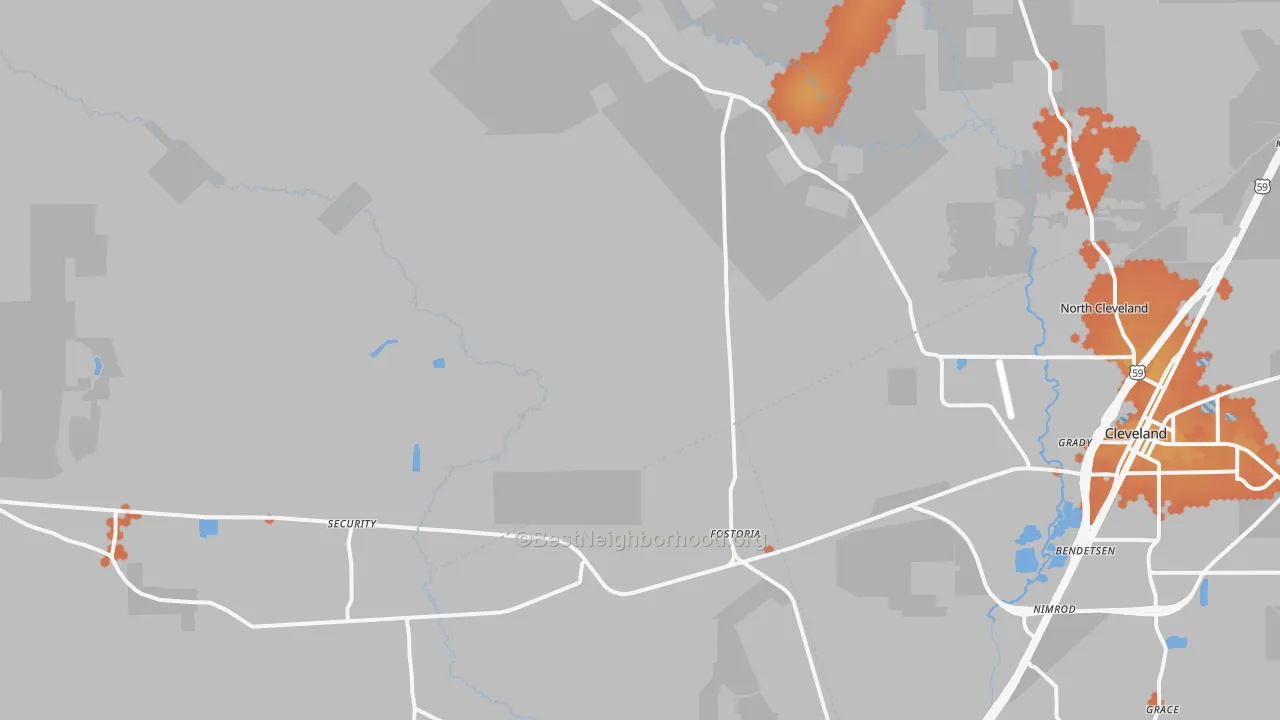 Bike Grade map of 77328, TX