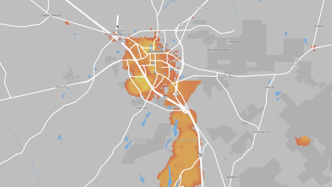 Bike Grade map of 77340, TX